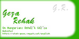 geza rehak business card